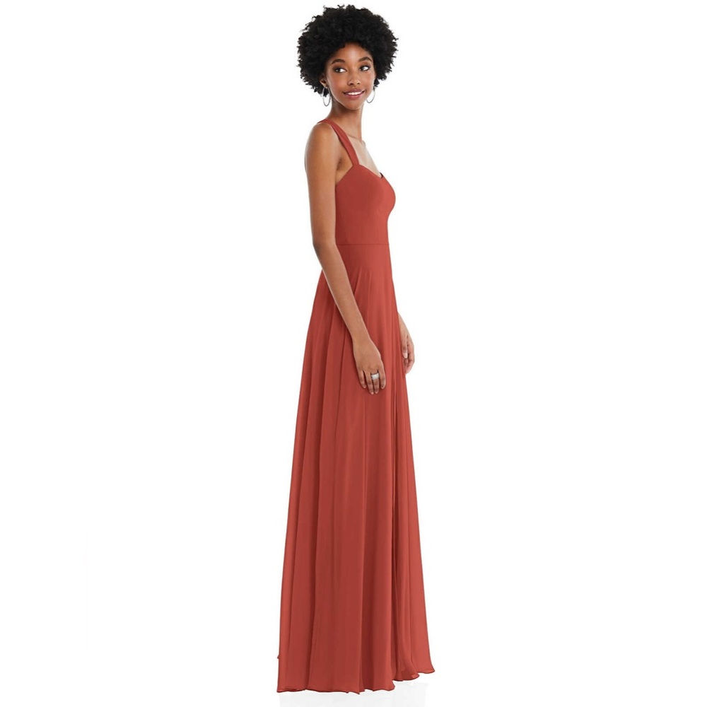Bella Bridesmaid Red Chiffon Bridesmaid Gown
